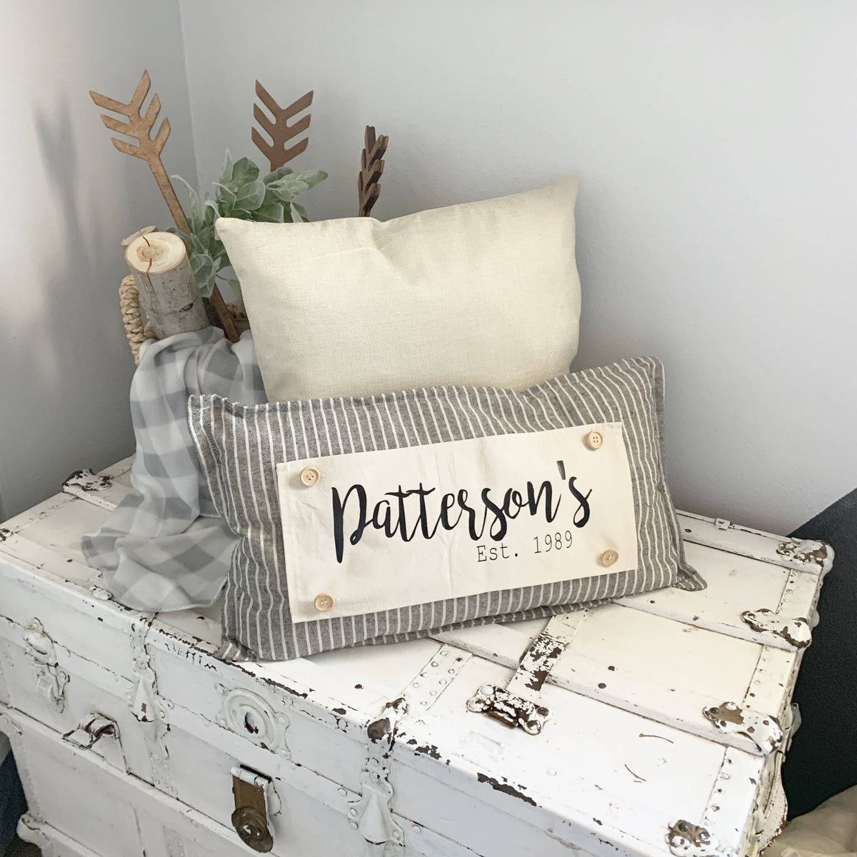 Charcoal/Cream Stripes:  Pillow ONLY (with insert)