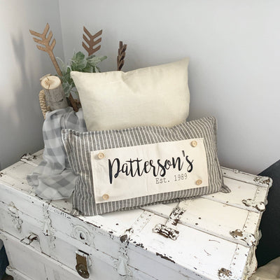 Charcoal/Cream Stripes:  Pillow ONLY (with insert)