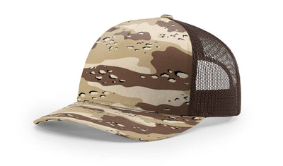 Richardson 112PFP Printed Five Panel Trucker Hat Camo Cap - 112 PFP: Realtree Edge/Blaze Orange