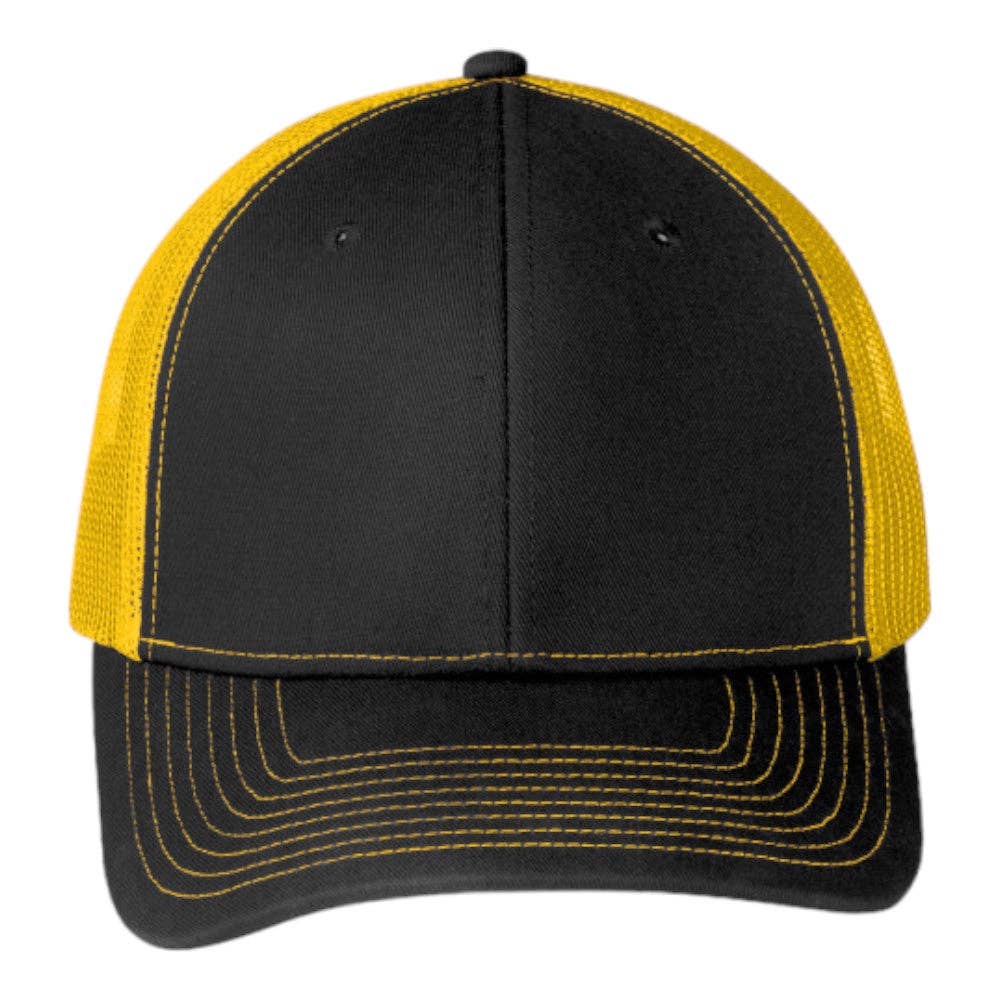 Port Authority® C402 Snapback Trucker Cap: Purple/White