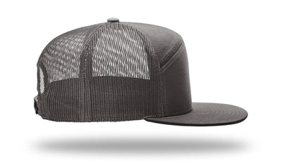 Richardson 168 7-Panel Trucker Hat: Pale Khaki/Loden Green