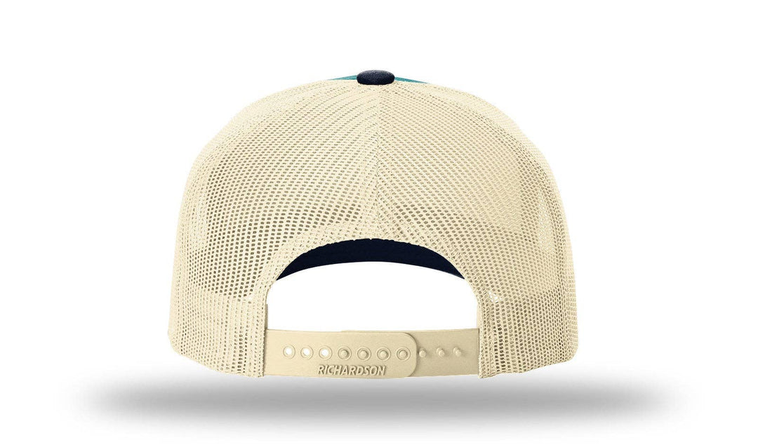 Richardson 112FP - 5-Panel Premium Trucker Snapback Hat: Army Olive/Tan