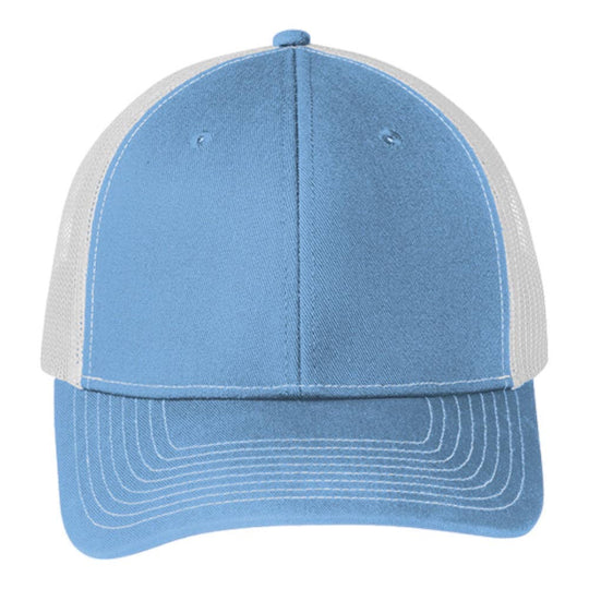 Port Authority® C402 Snapback Trucker Cap: Purple/White