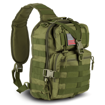 XGear 14L Range Sling Bag Backpack with Adjustable Strap: Khaki