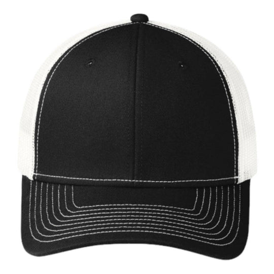 Port Authority® C402 Snapback Trucker Cap: Purple/White