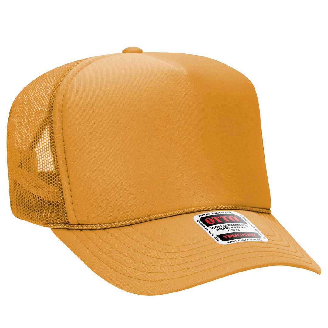 Otto 5-Panel High Crown Foam Trucker Hats, Mesh Back Cap - 39-165: Purple