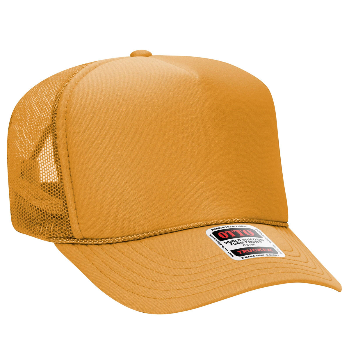 Otto 5-Panel High Crown Foam Trucker Hats, Mesh Back Cap - 39-165: Purple