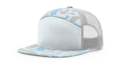 Richardson 168P Printed 7 Panel Trucker Hat: Realtree Advantage/Khaki