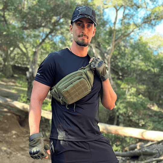 Army-Style  Outdoor Patch Hat with Adjustable Strap: Black Camo