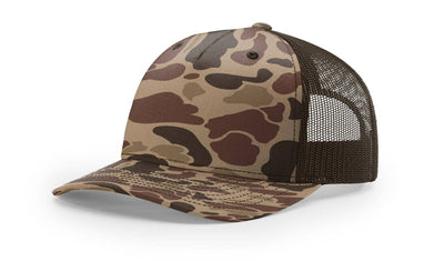 Richardson 112PFP Printed Five Panel Trucker Hat Camo Cap - 112 PFP: Realtree Edge/Blaze Orange