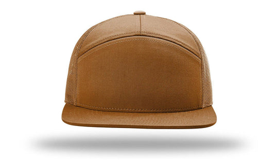 Richardson 168 7-Panel Trucker Hat: Black