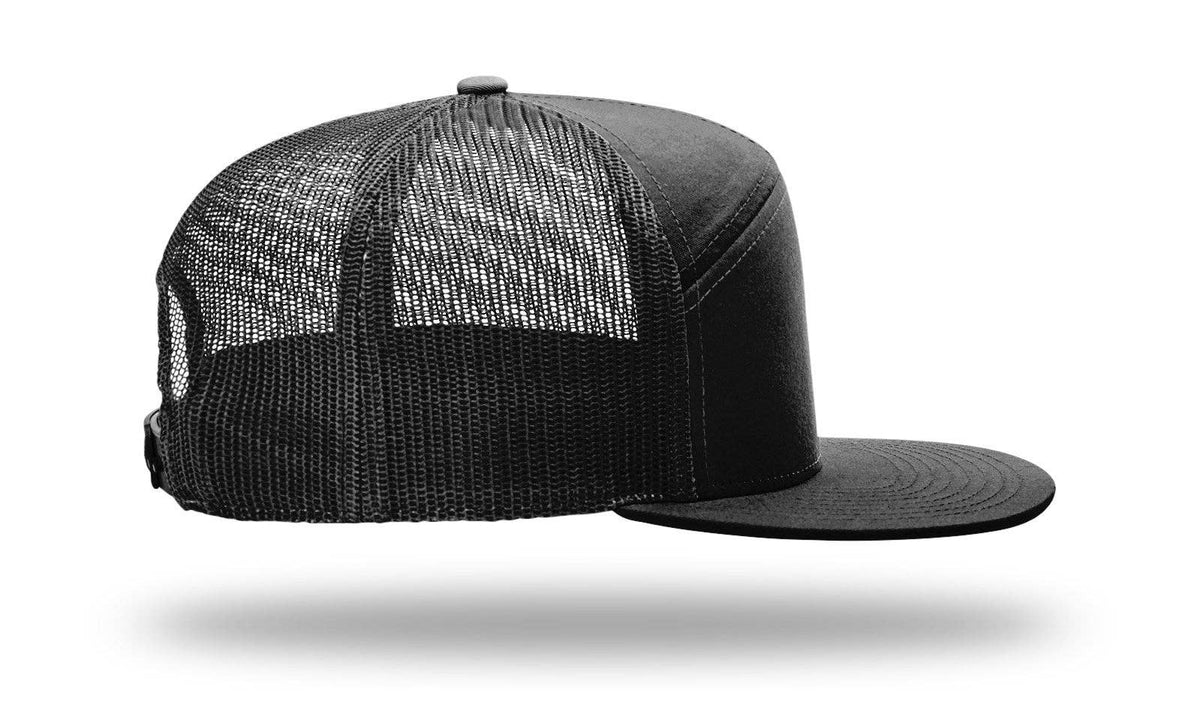 Richardson 168 7-Panel Trucker Hat: Pale Khaki/Loden Green