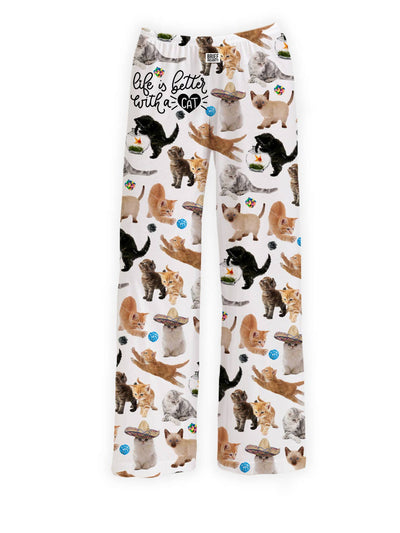 Life Is Better With A Cat  Lounge Pants: MEDIUM