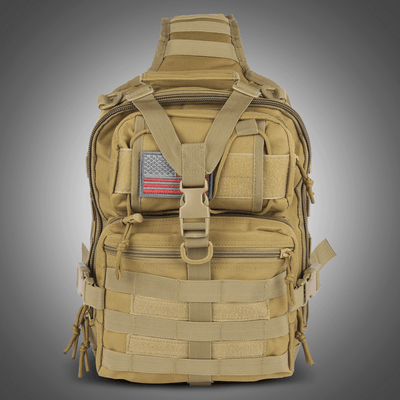 XGear 14L Range Sling Bag Backpack with Adjustable Strap: Khaki