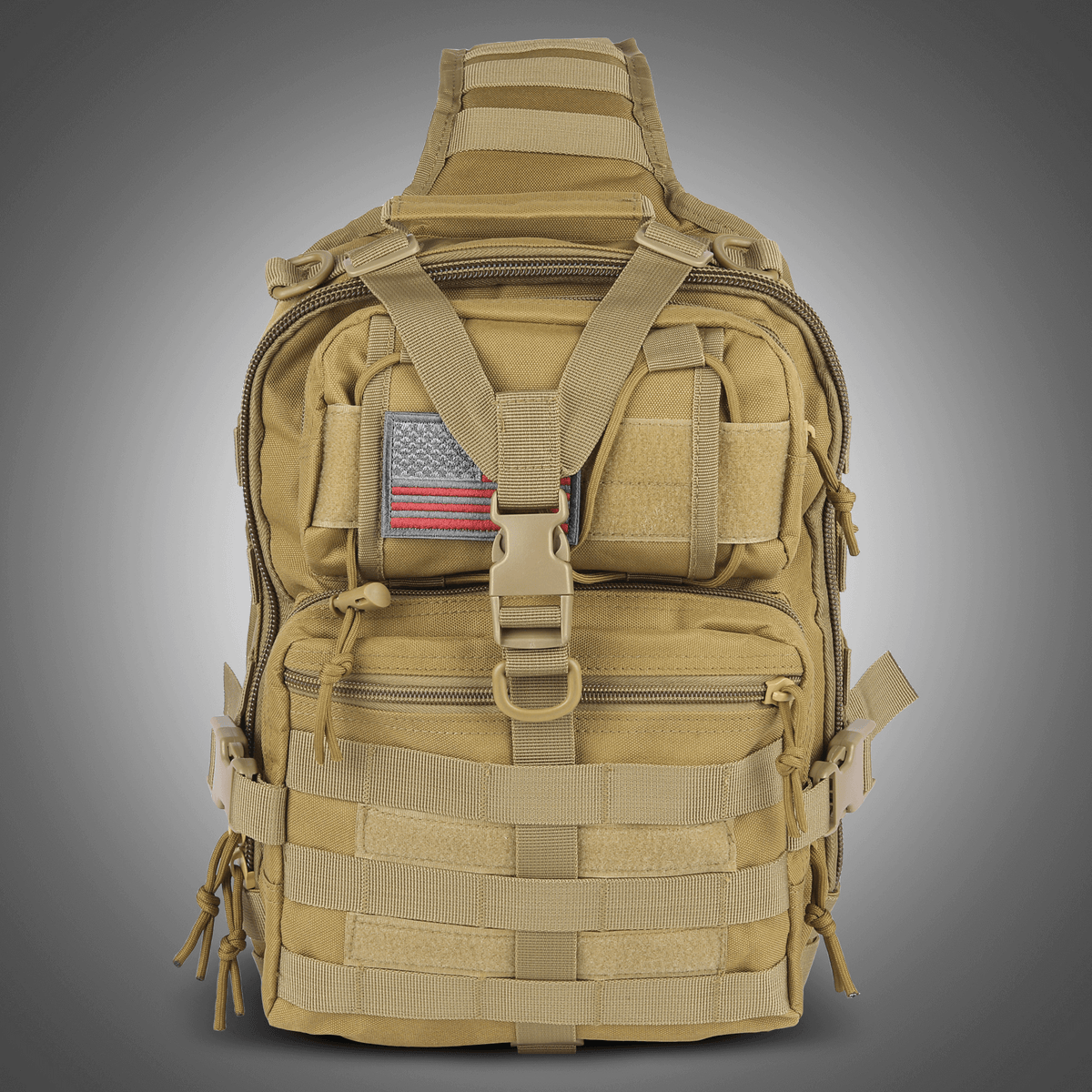 XGear 14L Range Sling Bag Backpack with Adjustable Strap: Black