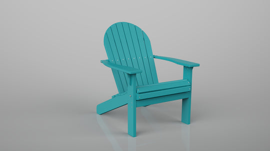 Deluxe Tall and Wide Poly Adirondack Chair - Evergreen Patio #color_aruba
