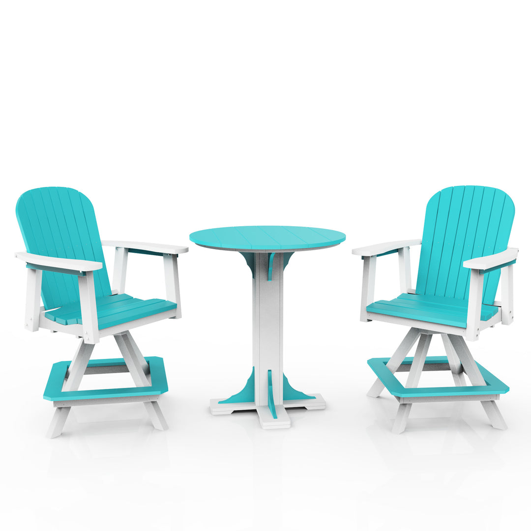 Poly Grove - 3 Piece 31" Pub Counter Table & Swivel Chair Set