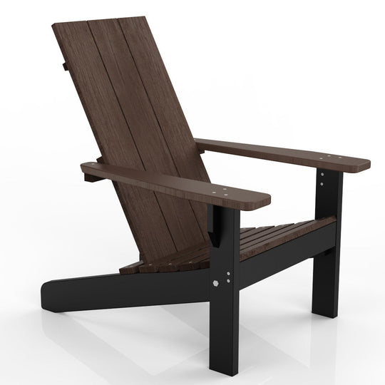 modern poly adirondack chair #color_brazilian-walnut-on-black