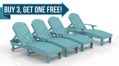 Poly Grove Chaise Lounge Bundle Deal Set of 4