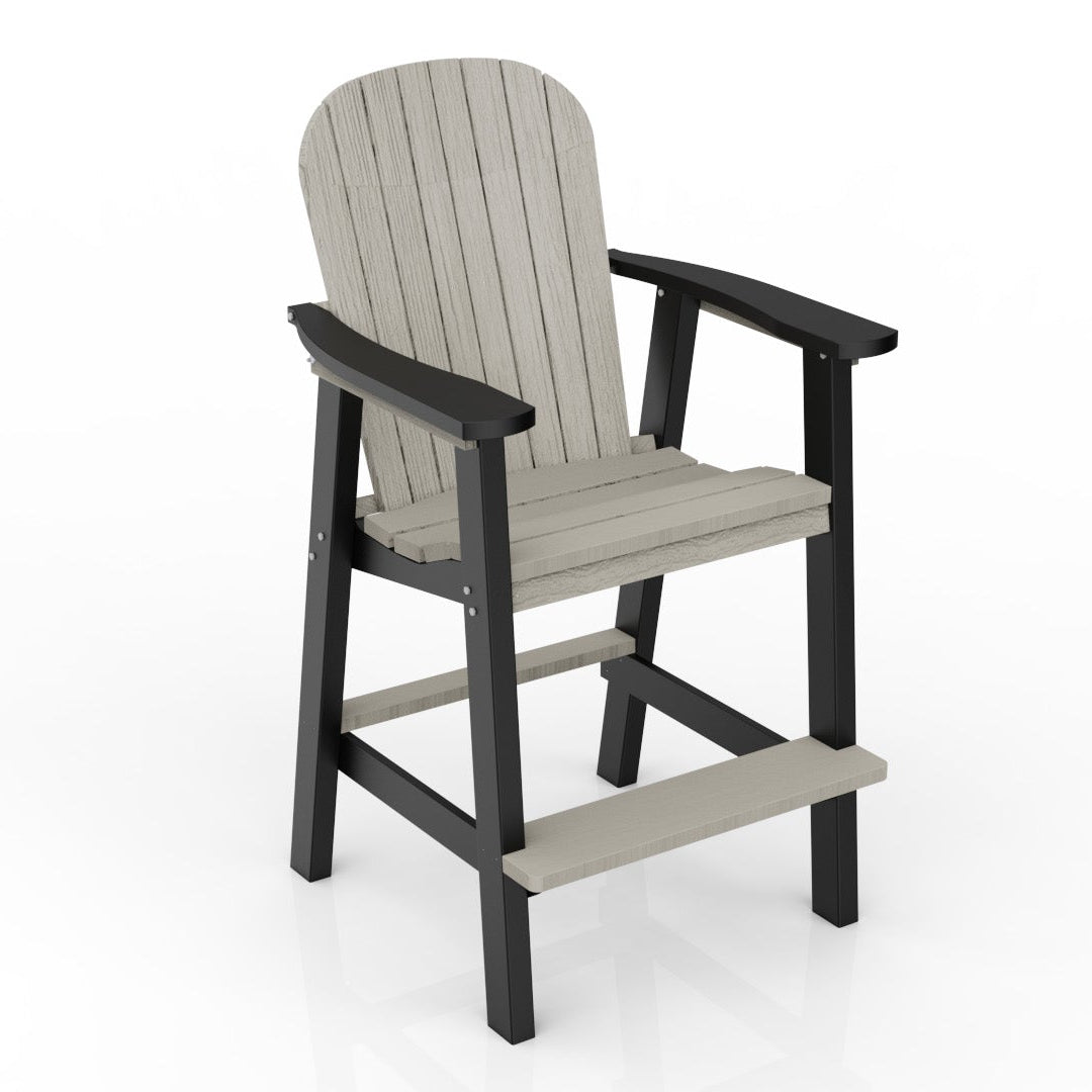 poly balcony chair #color_driftwood-on-black