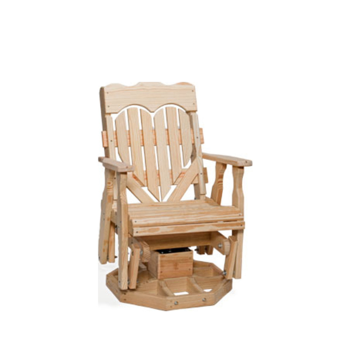 Leisure Lawn 117 High-Back Heart Swivel Glider