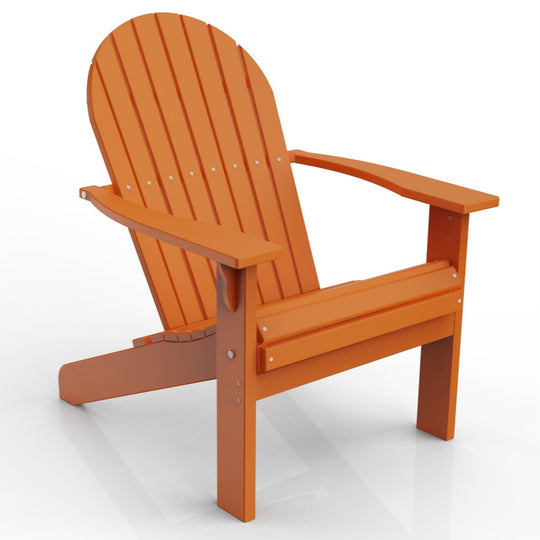 Deluxe Tall and Wide Poly Adirondack Chair - Evergreen Patio #color_orange