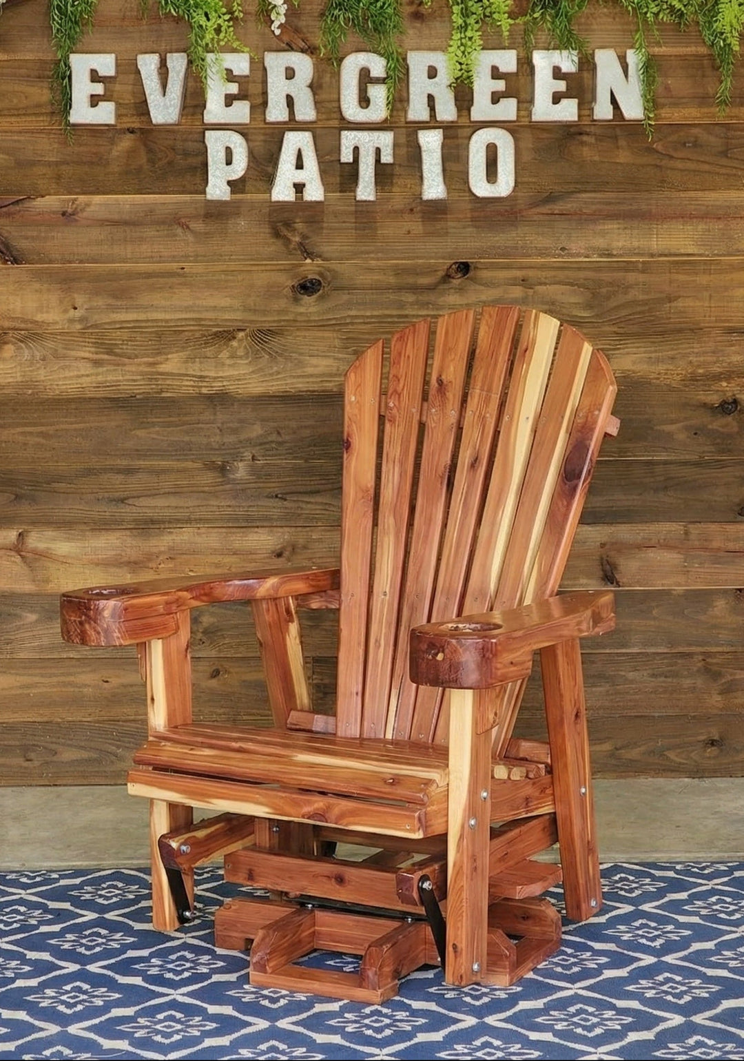 Cedar Swivel Glider