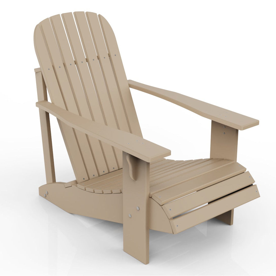 adirondack chair in poly lumber #color_weathered-wood