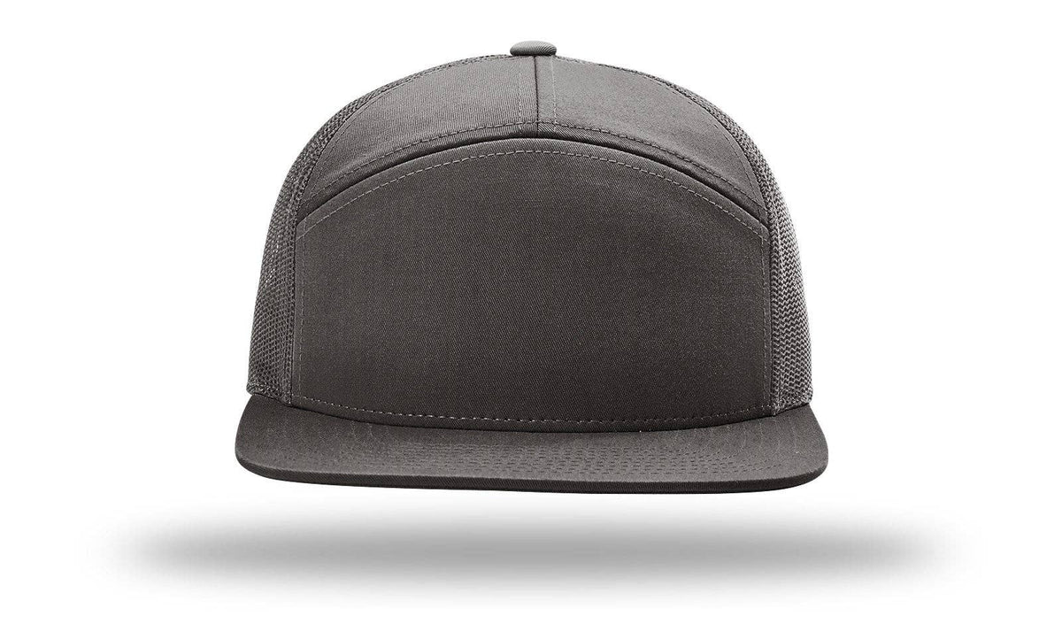 Richardson 168 7-Panel Trucker Hat: Black