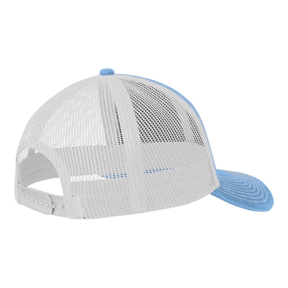 Port Authority® C402 Snapback Trucker Cap: Purple/White