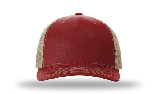 Richardson 112FP - 5-Panel Premium Trucker Snapback Hat: Army Olive/Tan