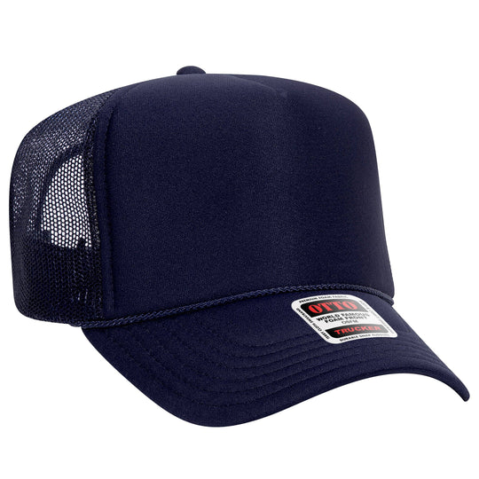 Otto 5-Panel High Crown Foam Trucker Hats, Mesh Back Cap - 39-165: Purple