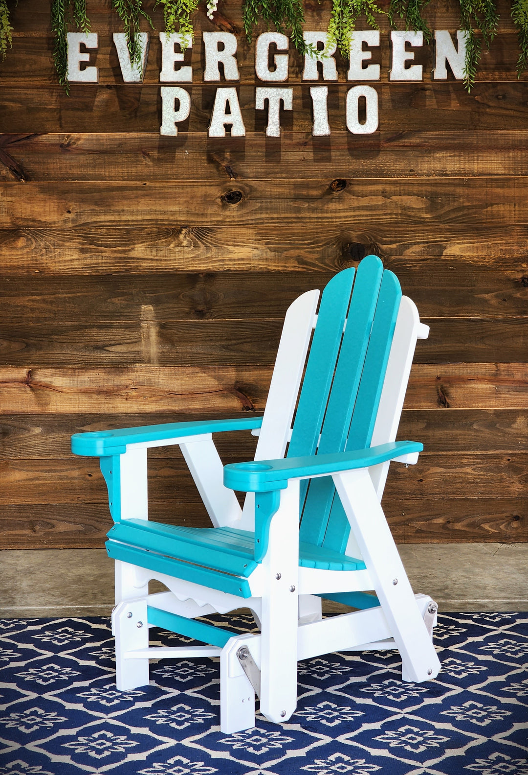 Amish Single Poly Glider – Evergreen Patio1