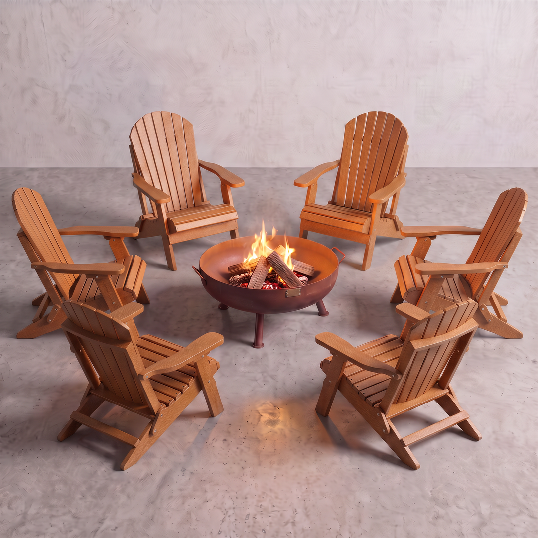 36" Legacy Firepit and Deluxe Adirondack Chair Bundle