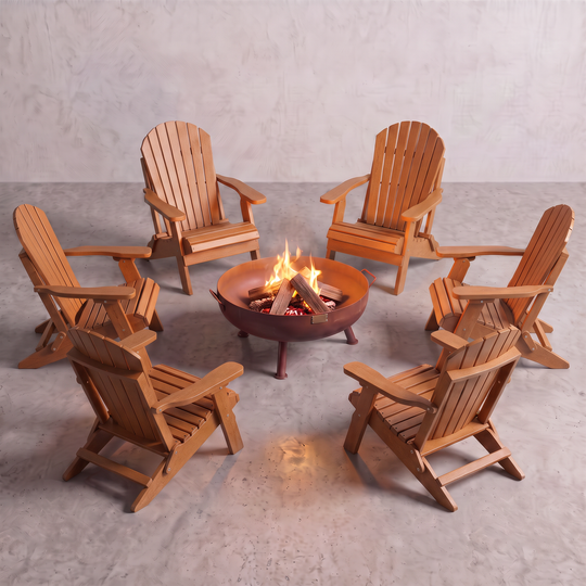 36" Legacy Firepit and Deluxe Adirondack Chair Bundle