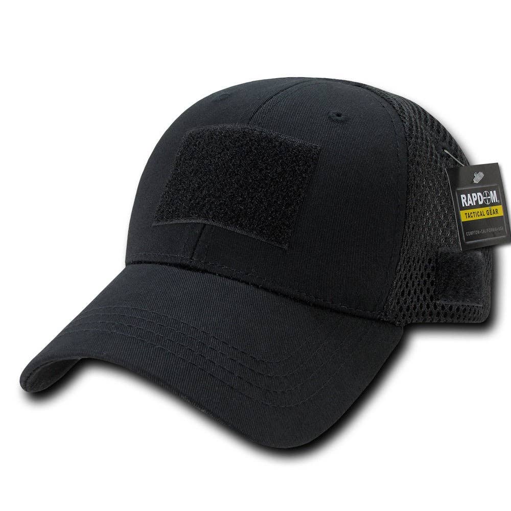 Tactical Operator Hat Air Mesh Baseball Cap Patch Military Army - Rapdom T80: Black