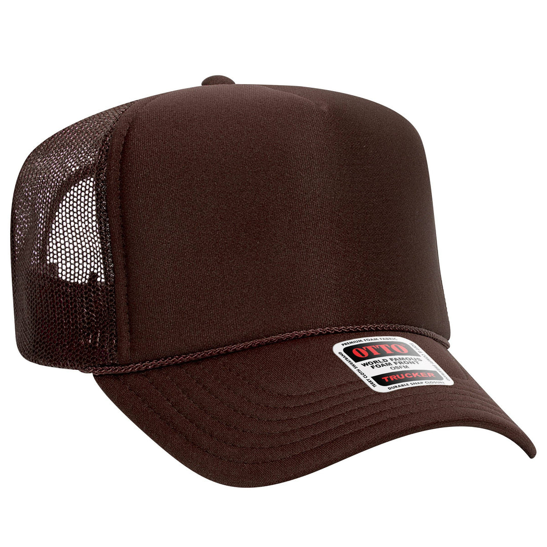 Otto 5-Panel High Crown Foam Trucker Hats, Mesh Back Cap - 39-165: Purple