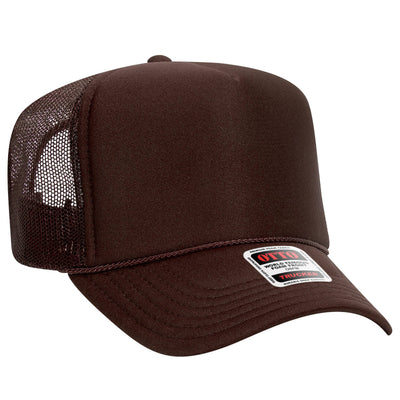 Otto 5-Panel High Crown Foam Trucker Hats, Mesh Back Cap - 39-165: Purple