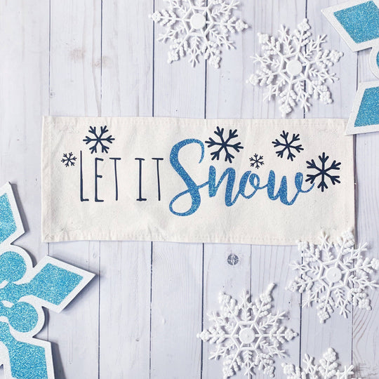 Glitter Panel: Winter Christmas Let it Snow