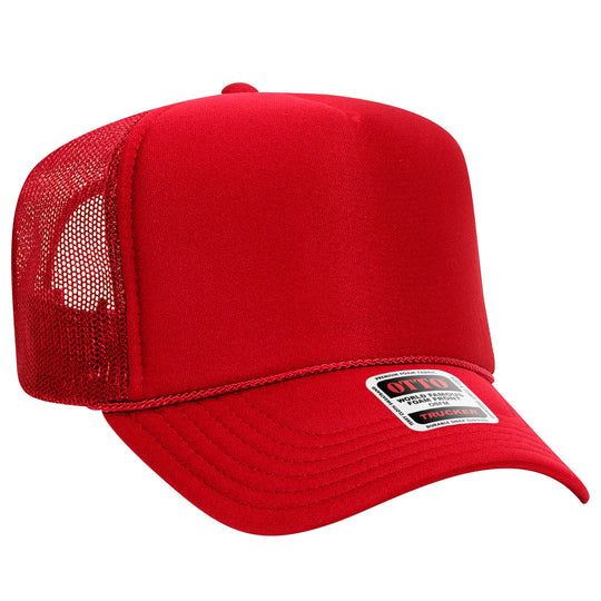 Otto 5-Panel High Crown Foam Trucker Hats, Mesh Back Cap - 39-165: Purple