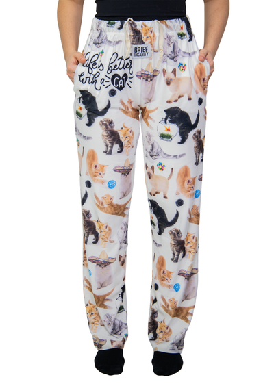 Life Is Better With A Cat  Lounge Pants: SMALL