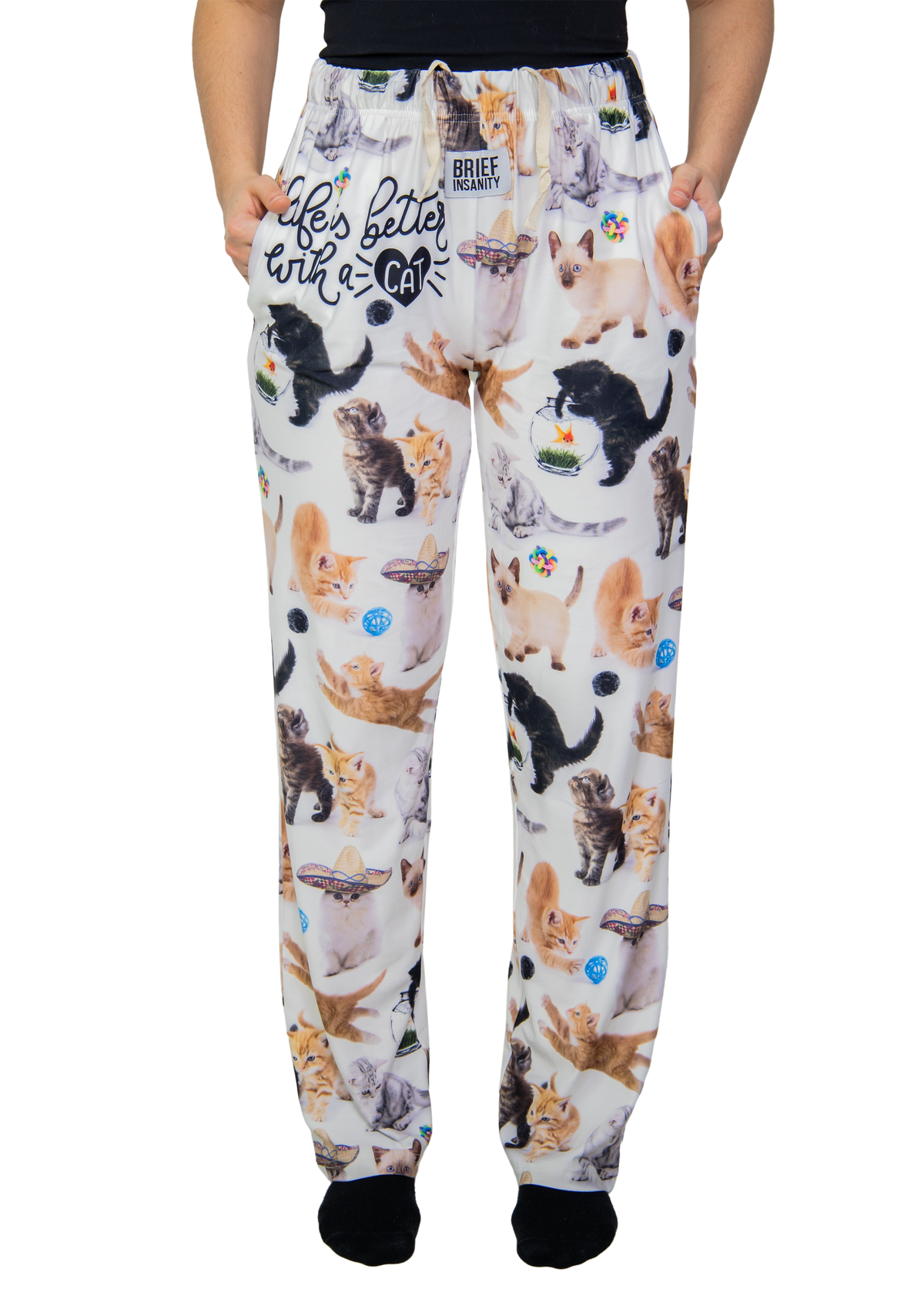 Life Is Better With A Cat  Lounge Pants: MEDIUM