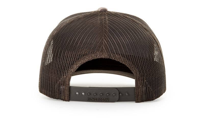 Richardson 112PFP Printed Five Panel Trucker Hat Camo Cap - 112 PFP: Realtree Edge/Blaze Orange