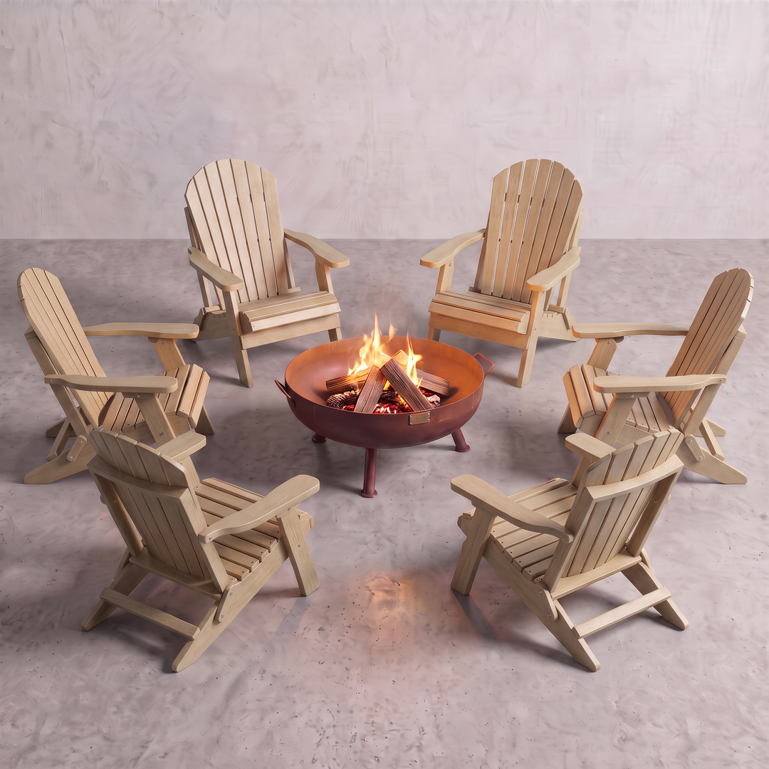 36" Legacy Firepit and Deluxe Adirondack Chair Bundle