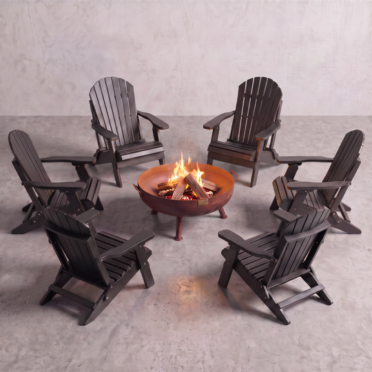 36" Legacy Firepit and Deluxe Adirondack Chair Bundle