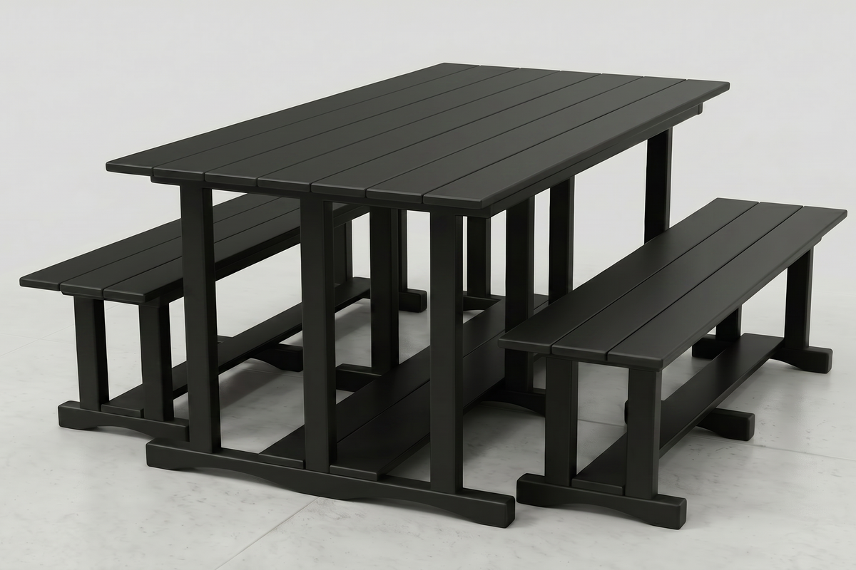 LOCAL Poly Grove 3 Piece Picnic Table Set w/ Benches