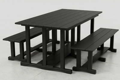 LOCAL Poly Grove 3 Piece Picnic Table Set w/ Benches