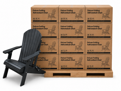 Set of 12 Deluxe Folding Adirondack Chairs Bulk Discount
