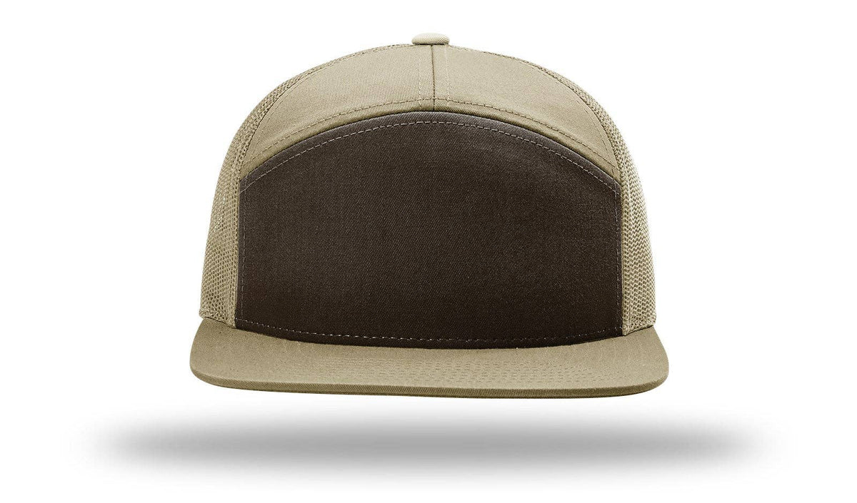 Richardson 168 7-Panel Trucker Hat: Black