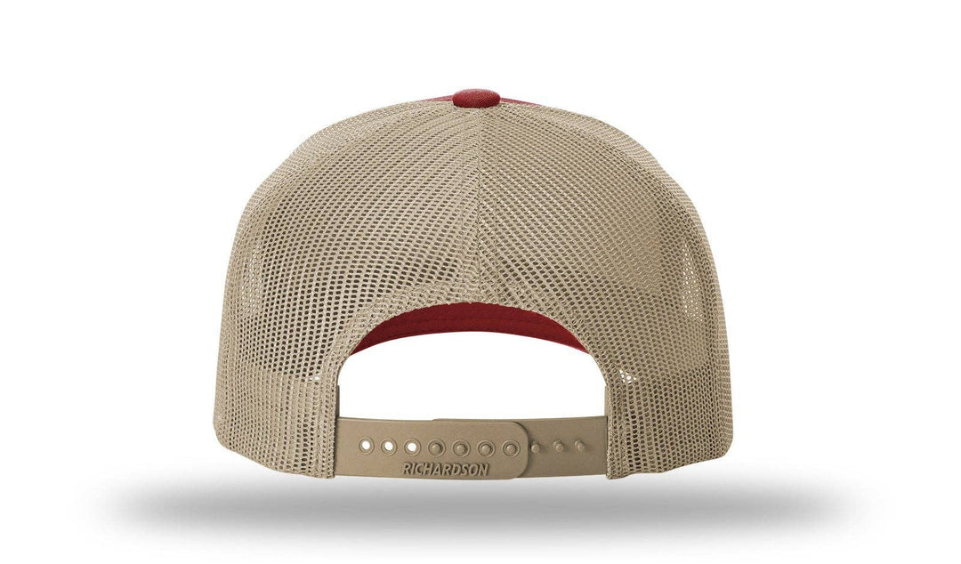Richardson 112FP - 5-Panel Premium Trucker Snapback Hat: Black/White